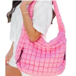 Pink Lily Haylie Pink Quilted Carry All Bag